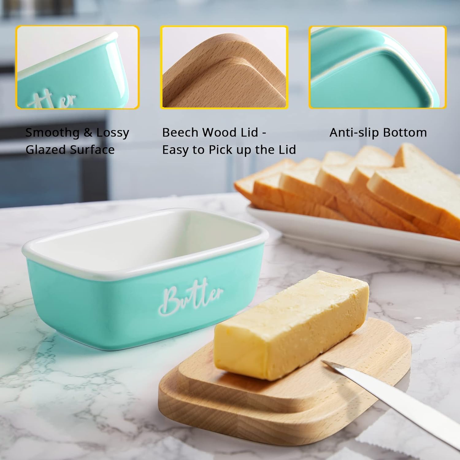 Butter Dish, Butter Dish with Lid, Butter Keeper with Lid Butter Dish, Butter Dish with Lid, Butter Keeper with Lid